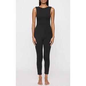 MARYSIA Maria Long Leg Midnight black navy scallop hem jumpsuit XS $419